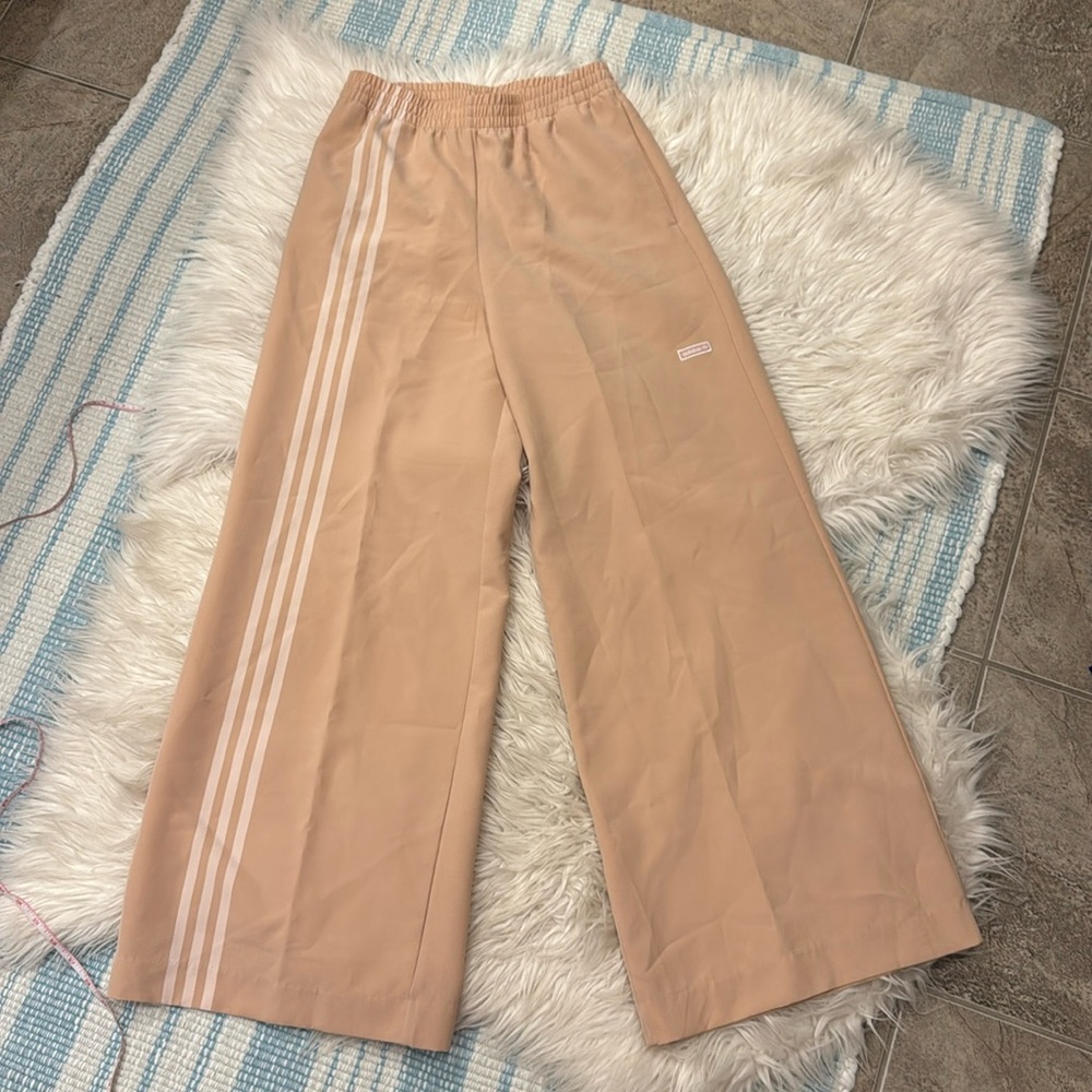 adidas Tan Wide-Leg Pants